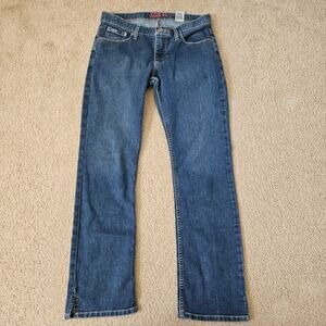 Cinch Kylie Mid Rise Slim Fit Boot Cut Jeans Kick Slit - Dark Stonewash 29/7R